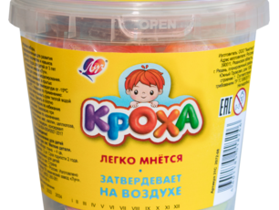 Набор глины для лепки 4 цв. с формочками ЛУЧ "Кроха"