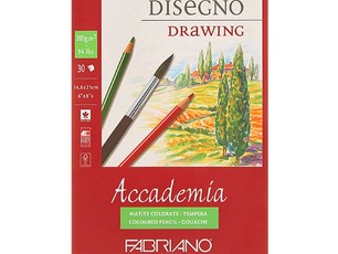 Альбом для зарисовок FABRIANO "Accademia" А5, 200г/м2, склейка 30 листов