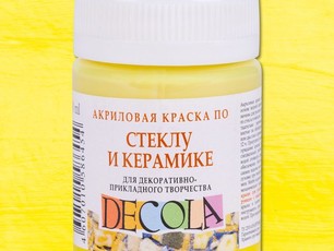 Лимонная, акрил по стеклу и керамике "Decola" банка 50 мл