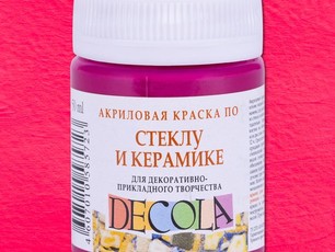 Розовая светлая, акрил по стеклу и керамике "Decola" банка 50 мл
