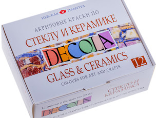 Набор акрила по стеклу и керамике "Decola" 12 цв * 20 мл