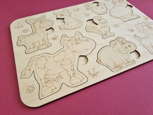 Заготовка для росписи и игры, из фанеры "Ферма" 20,5х28,5 см